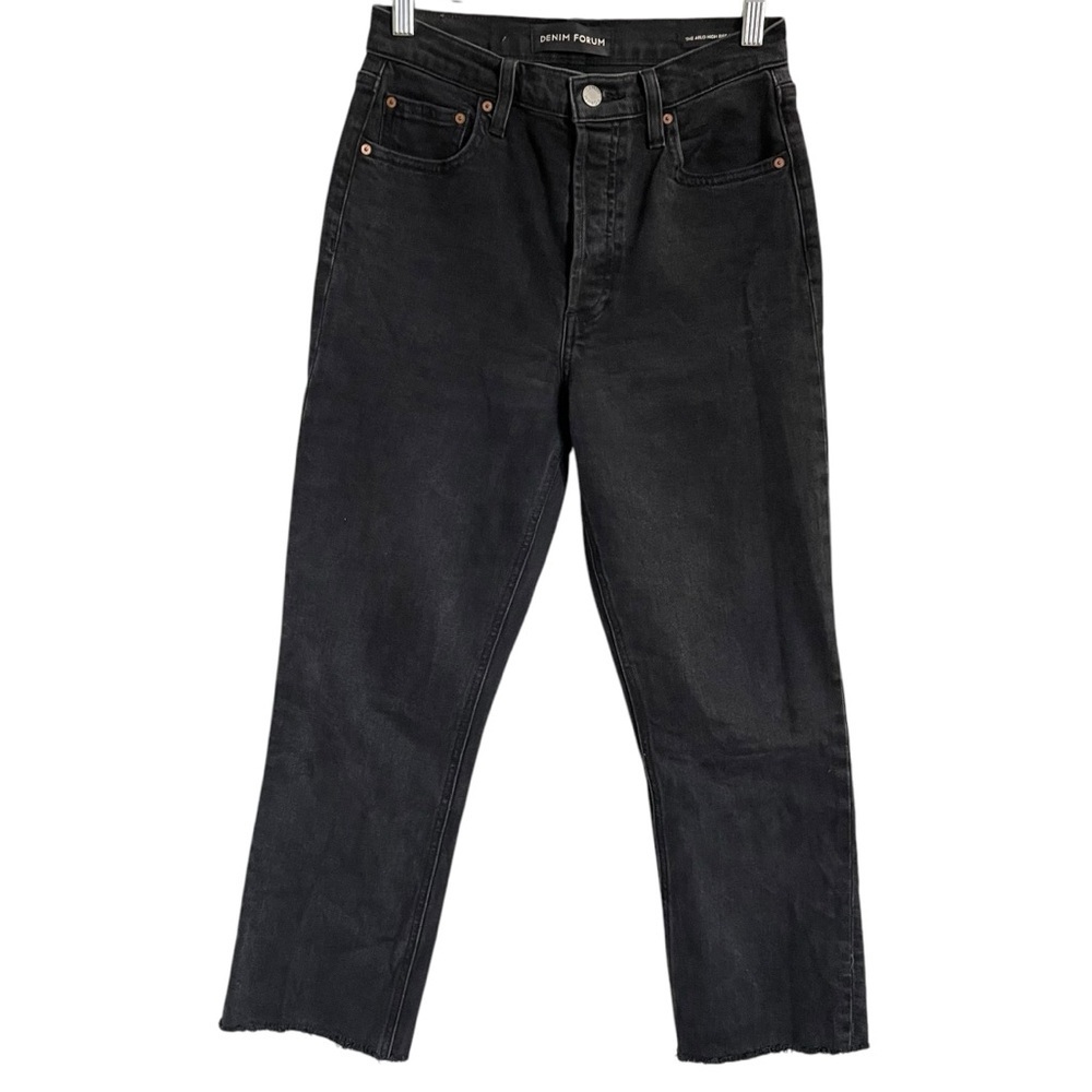 Aritzia Denim Forum The Arlo High Rise Straight Jeans - Black Size 26/28L